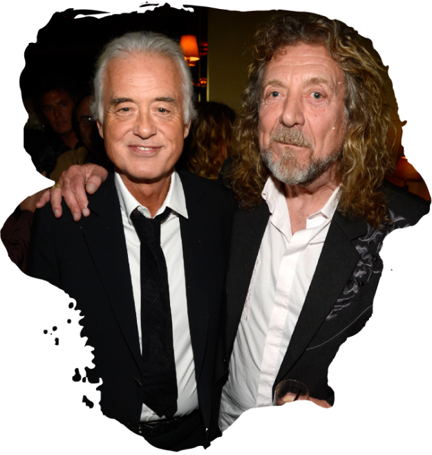 Robert Plant and Jimmy Page in 2012