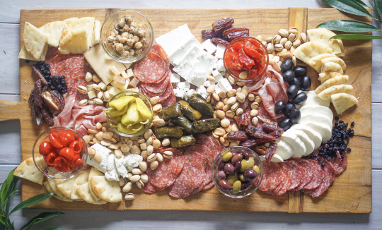 image of a cheese and cold cut platter